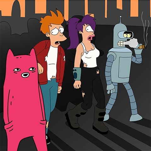 Abel and Futurama cast party