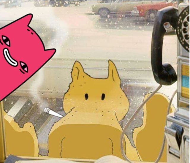 Abel and Quasimoto in a payphone