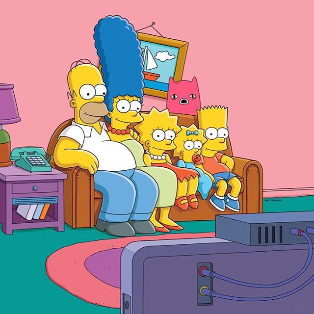 Abel and Simpsons on the couch