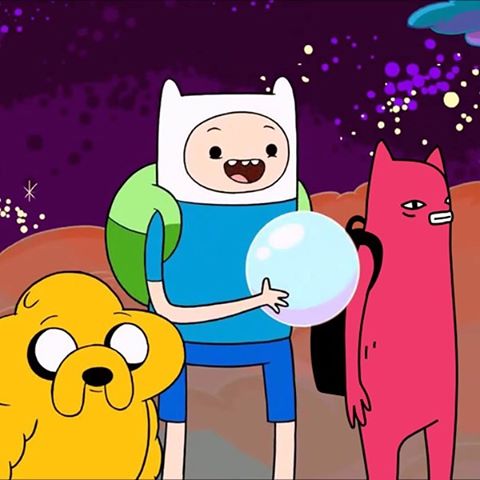 Late night Adventure Time with Finn, Jake and Abel